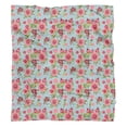 thumbnail image 5 of Luxurious Ultra Soft Flannel Throw: Vintage Botanical Flower Blanket, 50x60in - Blanket Cozy Gift for Kids & Adults - Couch Blanket for Home, Chair, Sofa, Couch & Bed, 5 of 5