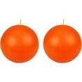 thumbnail image 2 of Zest Candle 2-Piece Ball Candles, 4-Inch, Orange, 2 of 7