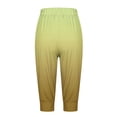 thumbnail image 5 of Capri Pants for Women Drawstring Elastic Waist Pants Loose Solid Sweatpants Lounge Cropped Pants with Pockets Tummy Control Pants, 5 of 6