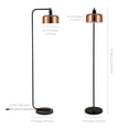 thumbnail image 6 of Evelyn&Zoe Cadmus 57" Tall Floor Lamp with Metal Shade, Blackened Bronze/Copper/Copper, 6 of 8