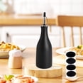 thumbnail image 3 of DOMELAY Cooking Oil Bottle Ceramic Large Capacity 300ml Shoyu Sauce Dispenser Bottle Black, 3 of 6