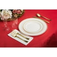 thumbnail image 5 of Exquisite 70-inch Round White Waterproof Flannel Tablecloth, 5 of 8