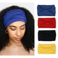 thumbnail image 1 of Paquete de 4 diademas anchas Zhivalor para mujer Yoga deporte entrenamiento correr color sólido Paquete 001, 1 of 6