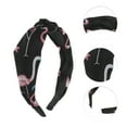 thumbnail image 3 of Unique Bargains 1 Pc Fashion Flamingo Pattern Headbands for Women Black, 3 of 6
