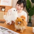 thumbnail image 4 of 9 Inch- Pomeranian Stuffed Animals Toy Dog,Plush Puppy Realistic Cute Toy Dog Present Gift for Christmas，Brown, 4 of 5