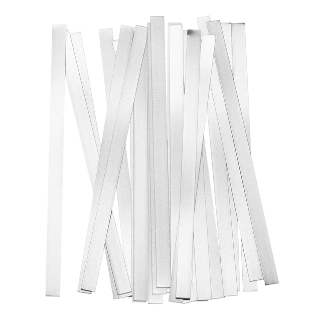 Tira de níquel puro Uxcell 0.1mm x 5mm x 100mm, pestaña de soldadura de níquel para paquete de baterías y soldadura puntual, 50 piezas