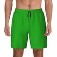 thumbnail image 3 of Uemuo Green Pattern Mens Swim Trunks Quick Dry Board Shorts with Mesh Lining, Stretch Beach Shorts Quick Dry No-Chafing Board Shorts-Large, 3 of 9