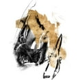 thumbnail image 2 of Goldberger, Jennifer 26x32 Gold Ornate Wood Framed with Double Matting Museum Art Print Titled - Black and Gold Splash IV, 2 of 4