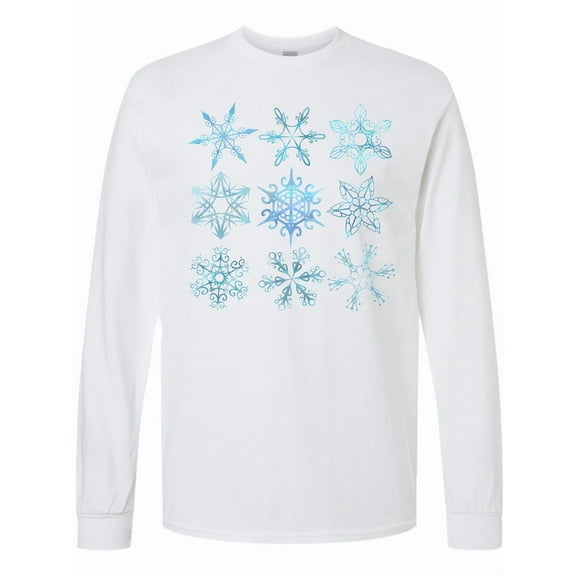 Inktastic Winter Snowflakes Long Sleeve T-Shirt