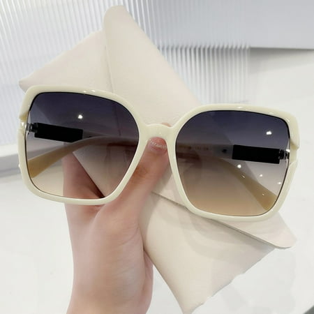 

Advanced Women s Polarized Sunglasses HD Anti-Glare Lenses Easy to Clean Sunglasses for Sports and Outdoor Activities Rice White Framed Grey Tea Slices