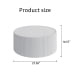 Light Slate Top Cylinder Shape Leather Coffee modern Sofa Table for Living Room furniture