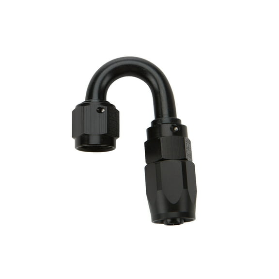 Reusable Hose End Black 180 Deg Elbow -6