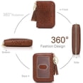 thumbnail image 2 of 1-Piece Anti-Theft Credit Card Wallet — Zippered Card Holder, Keychain, and Mini Wallet.,BROWN, 2 of 6