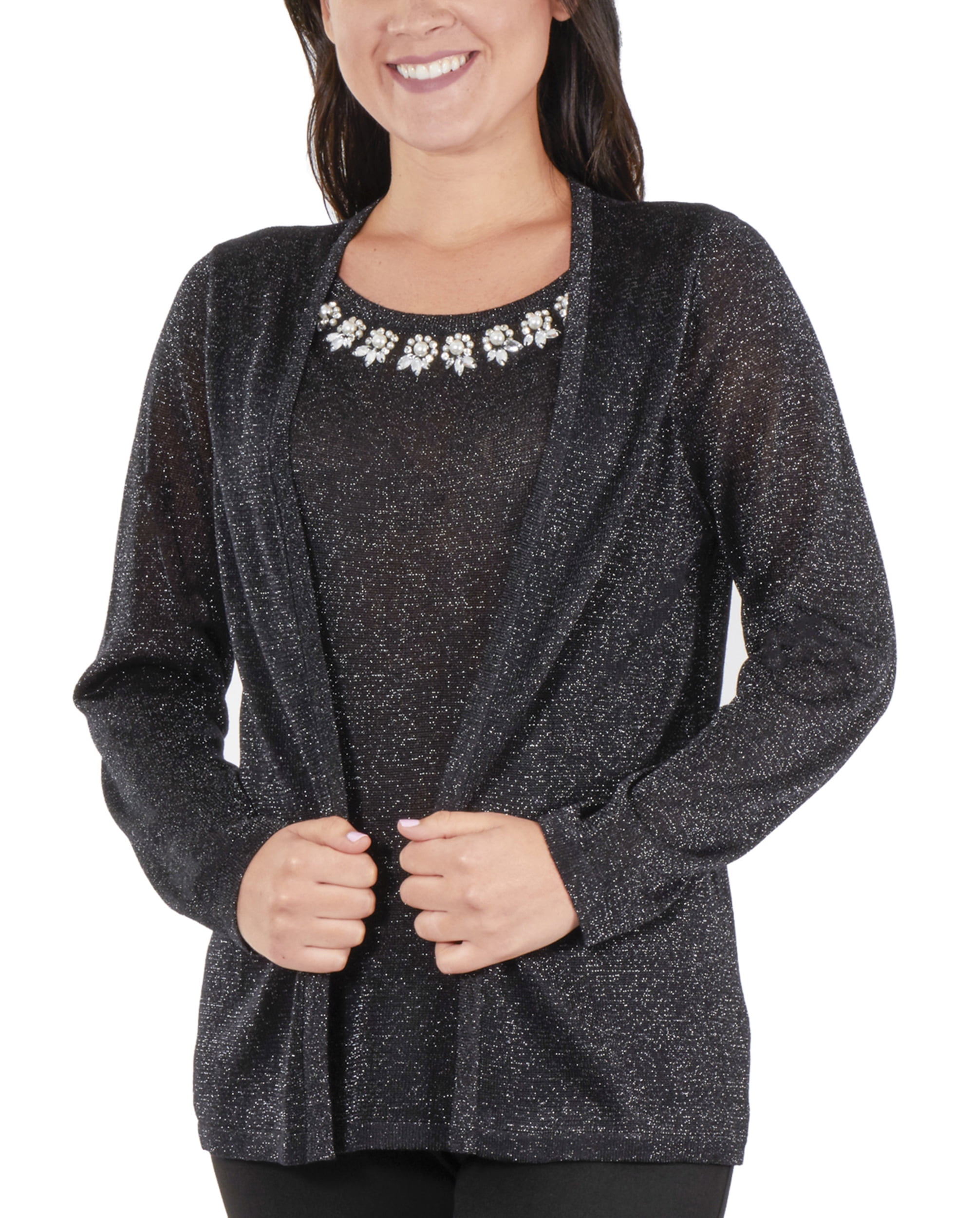 Women's Embellished Faux Layered 
