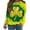 #0099-Green, variant on Pincandy Women's St. Patrick's Day Print Round Neck 3/4 Sleeve Loose T-Shirt