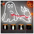 thumbnail image 3 of Letrero De Neón De Perro Fantasma, Luz Nocturna USB Regulable Para Casa, Bar, Casa Embrujada, Fiesta, Decoración De Pared, 41.5cmx30cm, 3 of 7