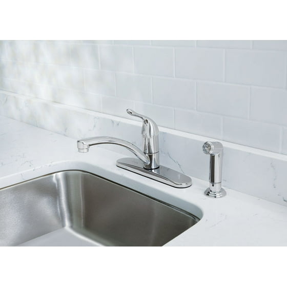 Oakbrook Collection Touch Single Handle Kitchen Faucet With Side Spray