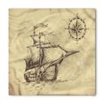 thumbnail image 1 of Compass Bandana, Old Paper Ship, Unisex Head and Neck Tie, by Ambesonne, 1 of 2