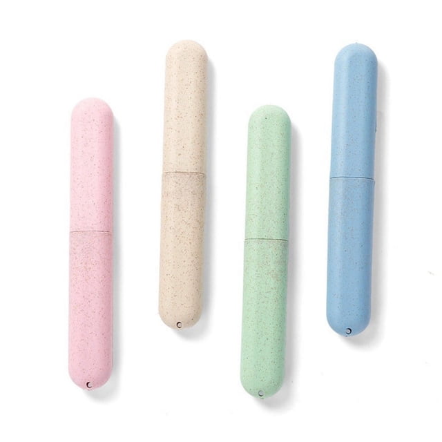 Juego de Viaje JM con Cepillo de Dientes 4 Piezas Contenedor Portátil Respetuoso