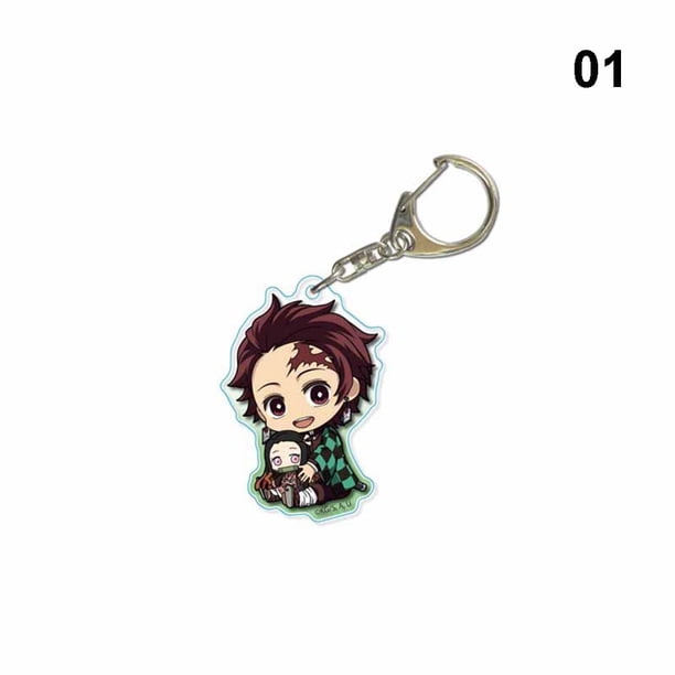 Llavero unisex de Acrílico Lantong Kamado Tanjirou Tomioka Giyuu Kimetsu No Yaiba llavero Demon Slayer