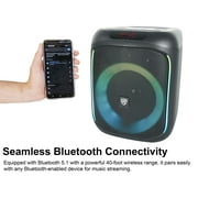 Rockville ROCKBOX PRO V2 6.5 150w Portable LED Party Bluetooth Speaker Mic In
