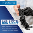 thumbnail image 5 of 1000 (10 Boxes of 100) Plastcare USA Black Swat Nitrile Disposable Gloves Latex & Powder Free (Large), 5 of 7