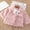 Pink, variant on Kids Coats Toddler Girls Solid Color Plush Cute Bow Imitation Rabbit Fur Keep Warm Winter Lapel Thick Coat Cloak