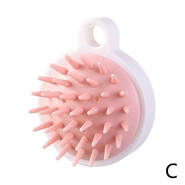 Cepillo de champú japonés de silicona suave para masajear el cuero cabelludo, peine para la picazón con mango, artefacto para sujetar la cabeza, peine para champú.