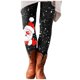 thumbnail image 1 of Pantalones largos de cintura alta con estampado de Navidad informal de moda para mujer Pompotops ulkah938453, 1 of 6