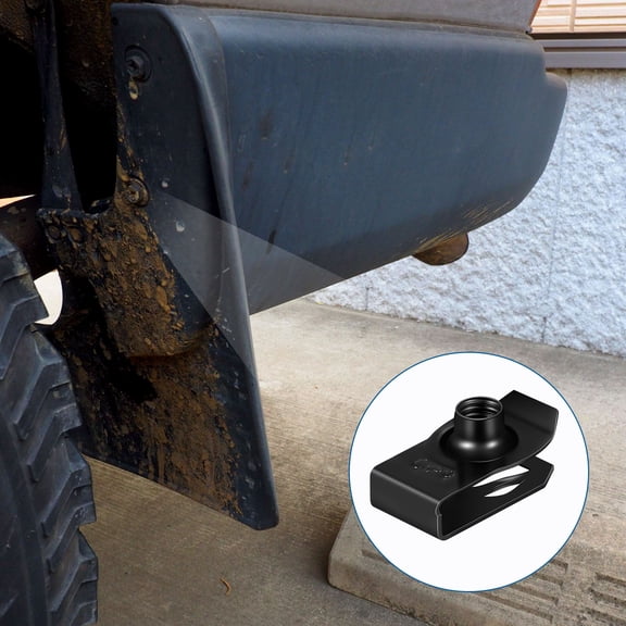BESTOYARD 20Pcs Car Panel Clips U Clip Nut Fasteners Metal Hardware Black for Mud Flap Attachment