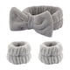 thumbnail image 3 of Muñequeras absorbentes, diadema suave para SPA, diadema para Yoga, ducha, lavado de cara Gris Yuyangstore Muñequeras para lavarse las muñecas, 3 of 8
