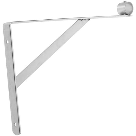 MLINS Stainless Steel Clothes Rod Bracket Heavy Duty Wall Mounted Hanger Support Space-Saving Triangle Rod Bracket for Laundry Room Organization