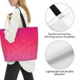thumbnail image 3 of Disketp Light Purple Glitter Bolsa Tote Estampada para Mujer, Bolso de Hombro y de Mano para Compras y Viajes, 3 of 8