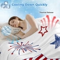 thumbnail image 3 of 4th of July Cooling Blanket,Lightweight Breathable Summer Throw Blanket with Double Sided Cold Effect,Independence Day Blue Red Star Fireworks Picnic Blankets Bed Sheet for Hot Sleepers 40"x60", 3 of 8