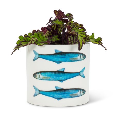 Set of 12 Stacked Fish Large Planter