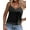 Black, variant on Women's Lace Pajama Tank Tops V Neck Camisole Soft Spaghetti Strap Tops Loose Sleepwear