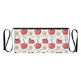thumbnail image 2 of Cherry Apple Bow Daisy Server Apron with 3 Pockets Waterproof Waitress Waist Short Apron for Man Woman 12 Inches, 2 of 7