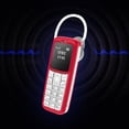 thumbnail image 6 of Doublel 2-in-1 Mini Flip Phone with Bluetooth Headset – Dual SIM, Ultra Compact Keypad Mobile, Hands-Free Calling, Portable Travel/Emergency Phone for Seniors & Outdoor Use (Red), 6 of 6