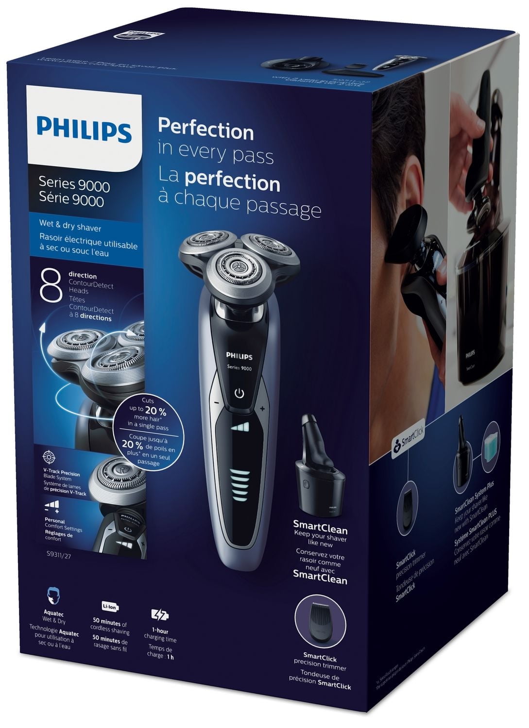 Philips Shaver Series 9000 with Smartclean System, S9311