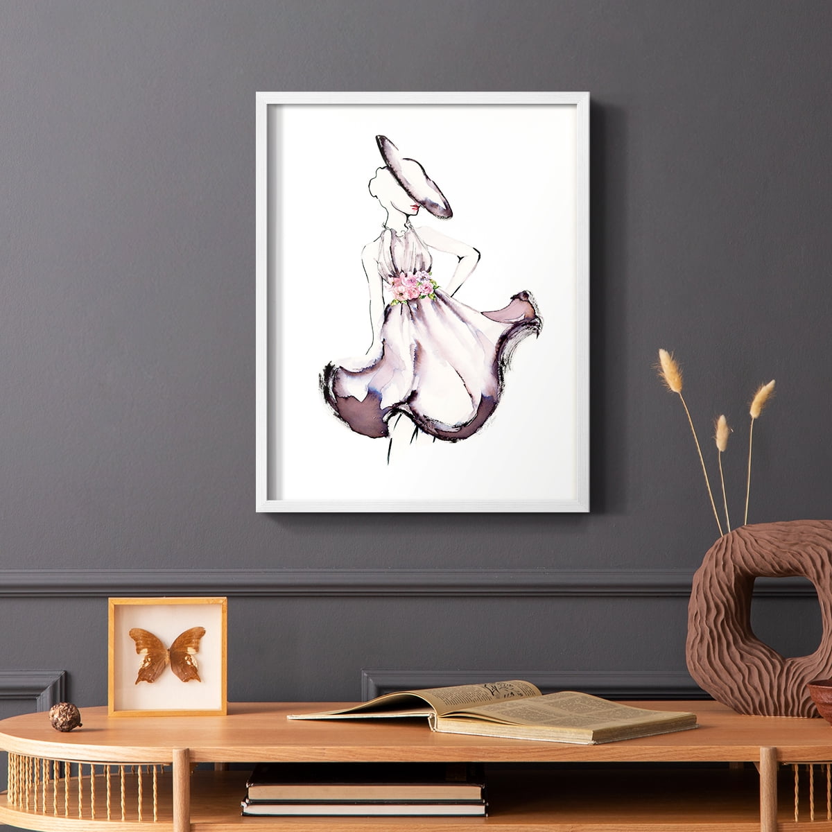 Strike A Pose II in Paper Solid Wood 8 x 10 Framed Print