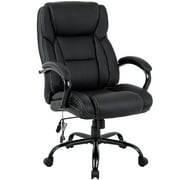 LCH Black Big&Tall Executive Office Chair 500lbs High Back PU Leather with Massage