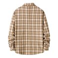 thumbnail image 4 of Men's Flannel Plaid Shirts Long Sleeve Button Up Work Shirts Casual Jacket Collared Shirt Lightweight Outerwear, 4 of 5