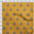 thumbnail image 3 of oneOone Cotton Poplin Mustard Yellow Fabric Paisley|Human & Elephant Block Quilting Supplies Print Sewing Fabric By The Yard 42 Inch Wide, 3 of 4