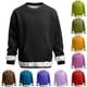 thumbnail image 1 of RKSTN Fleece Sweatshirts for Men Oversized Crewneck Pullover Hoodless Sweatshirt Top Mens Casual Solid Round Neck Loose Fits Comfy Long Sleeve Sweatshirt with Pockets Fall Winter Clothes, 1 of 7