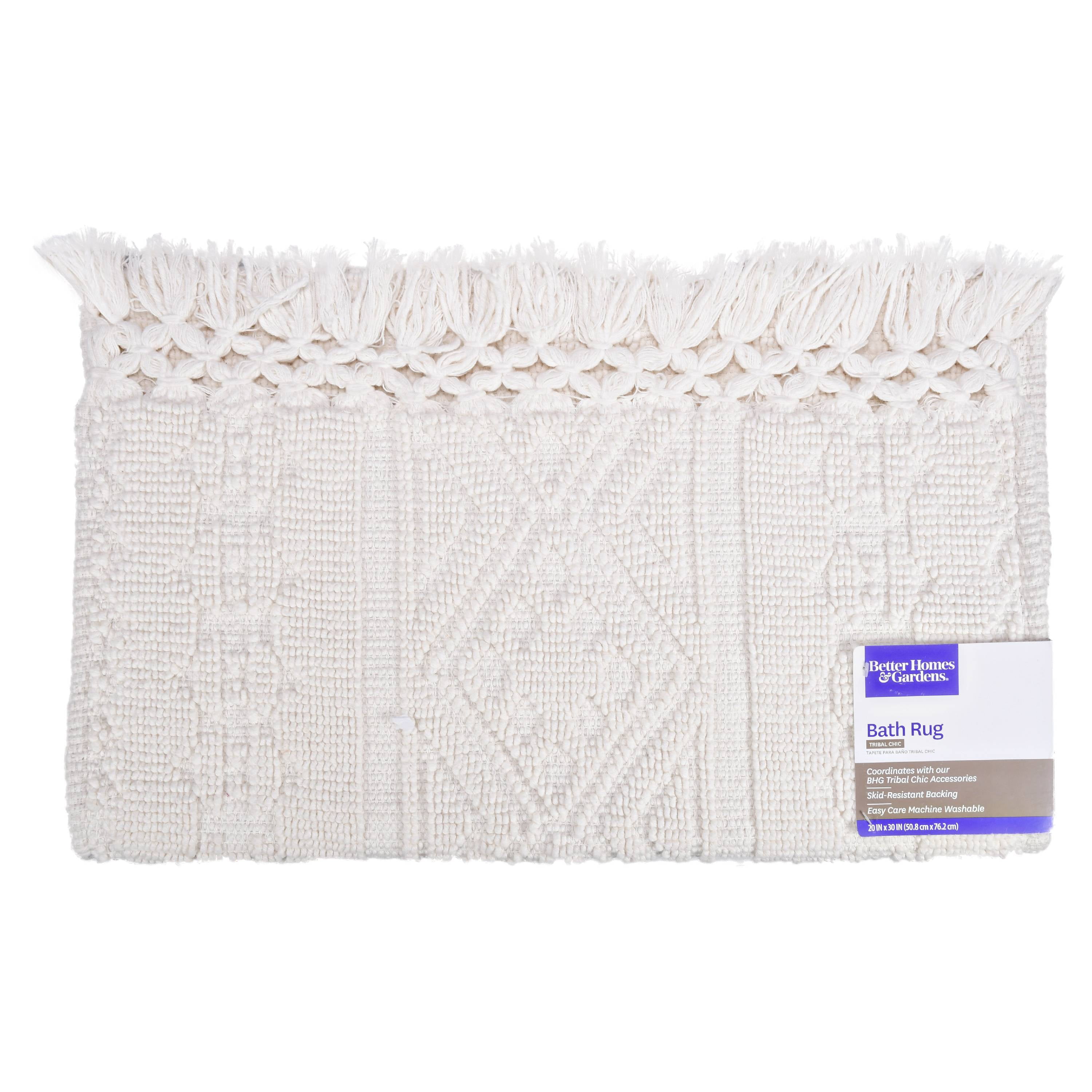 Better Homes Gardens Cotton 20 X 30 Skid Resistant Fringed Better Homes Gardens Cotton 20 X 30 Skid Resistant Fringed Tribal Chic Bath Mat 1 Each Com
