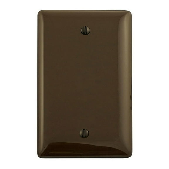 Hubbell NPJ13 Unbreakable Mid-Size Brown Blank Box Mount Wall Plate