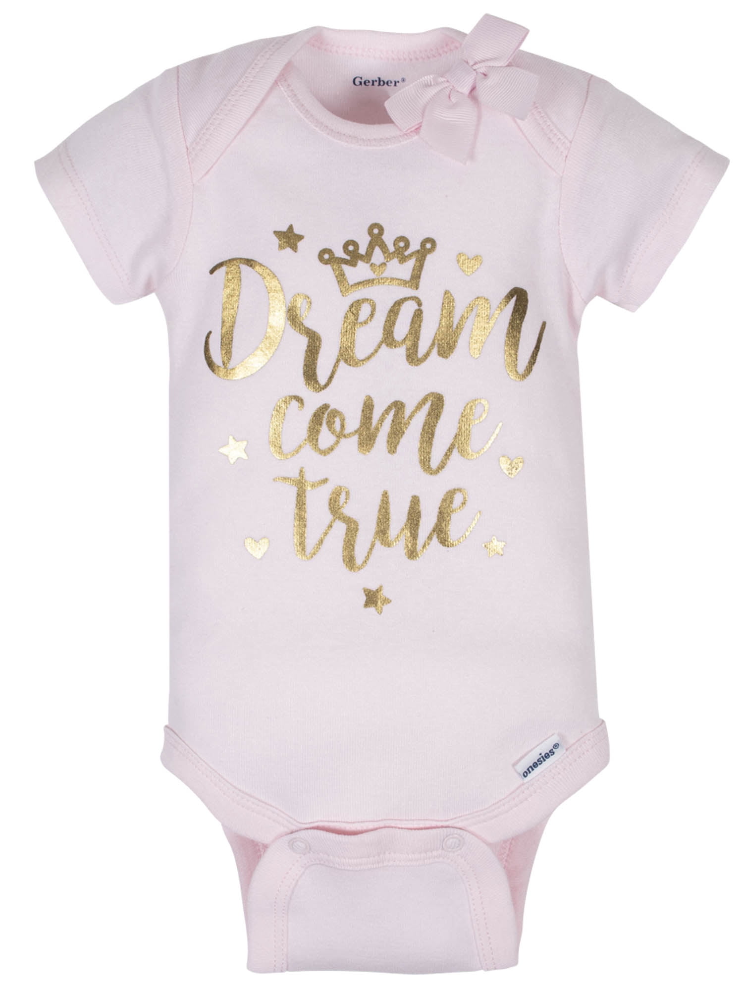 Organic Cotton Short Sleeve Onesies Bodysuits, 3Pk (Baby Girl)