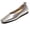 Silver, variant on CHICVOMEY Dressy Shoes for Women Flats Penny Loafers with Memory Foam Insole Slip-On Flats for Casual & Work
