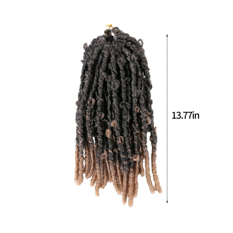 YSGFHGJW Headband Wig Human Hair,Crochet Hair Distressed Bow Faux Braids Messy Pre Looped Soft Locks