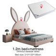 thumbnail image 1 of Cartoon Rabbit Children's Bed Girls Liked 1.2m 1.5m Simple Style Solid Wood Bedroom Bed For Kids Space -Saving Home Furniture My Lux Decor Round, 1 of 19